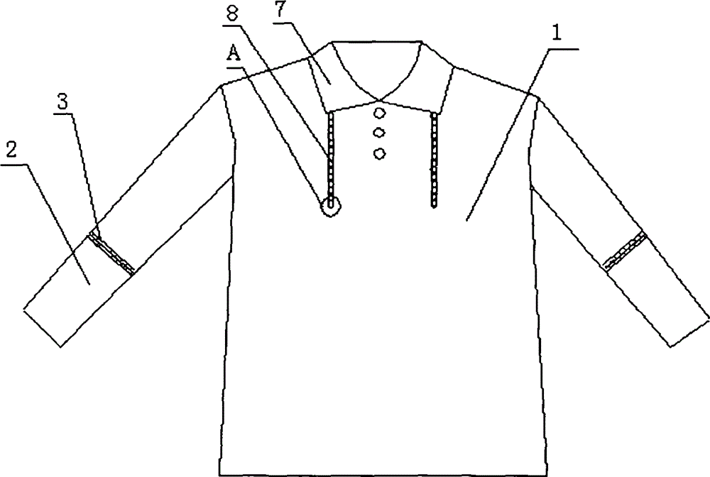 Temperature-regulating and moisture-guiding shirt for elderly people