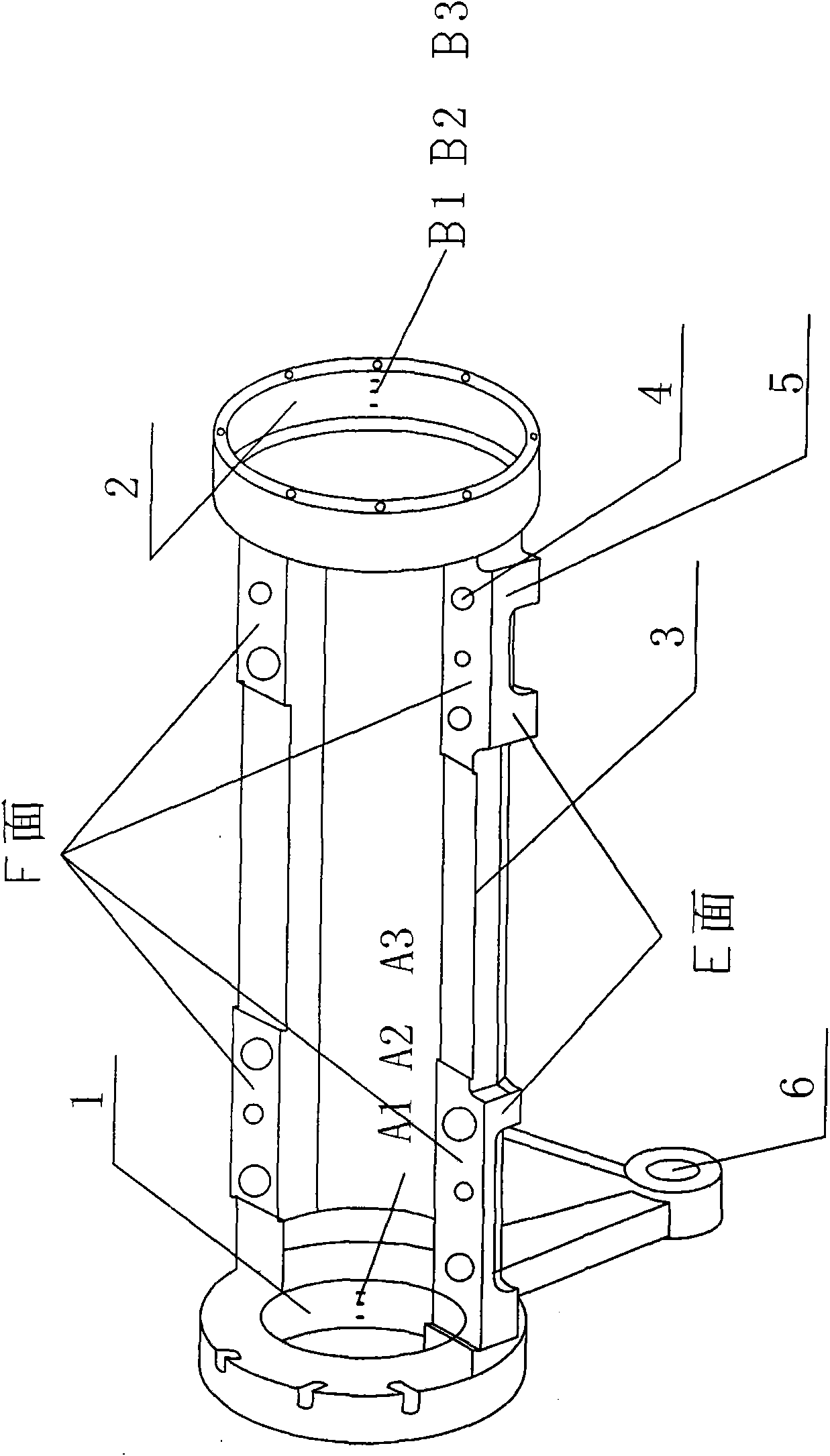 Method for measuring bearing hole concentricity of axle-hang box of locomotive