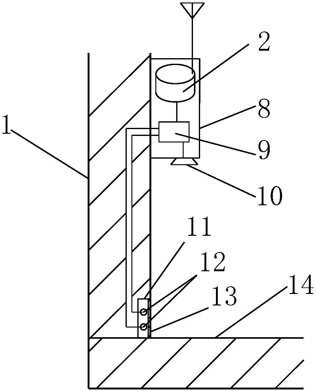 Ground accumulated water depth measurement system and method