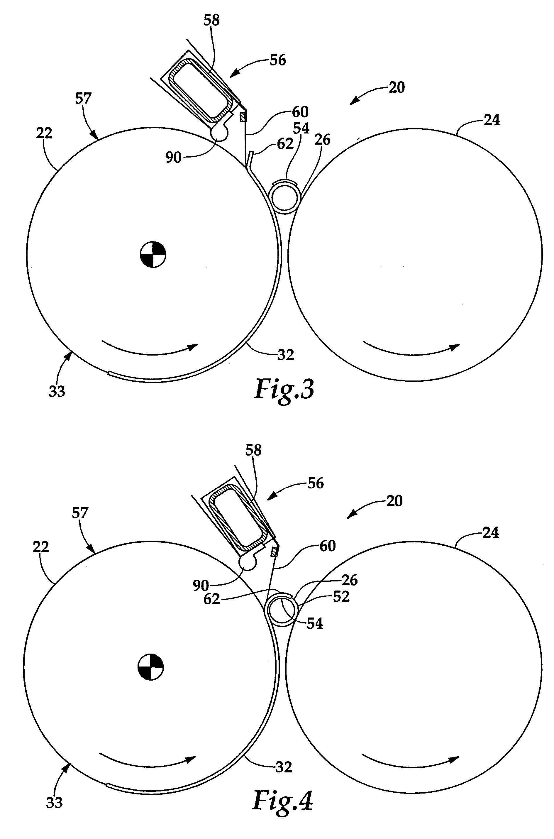 Winder roll starting apparatus for thick webs