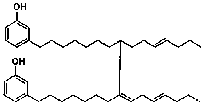Method for preparing epoxy resin by heavy-phase materials in cardanol production