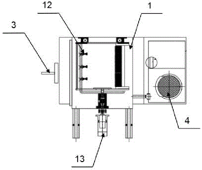 Movable type piston rod head cleaning device