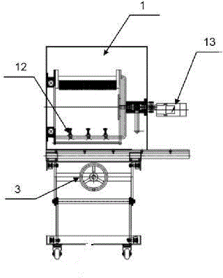 Movable type piston rod head cleaning device