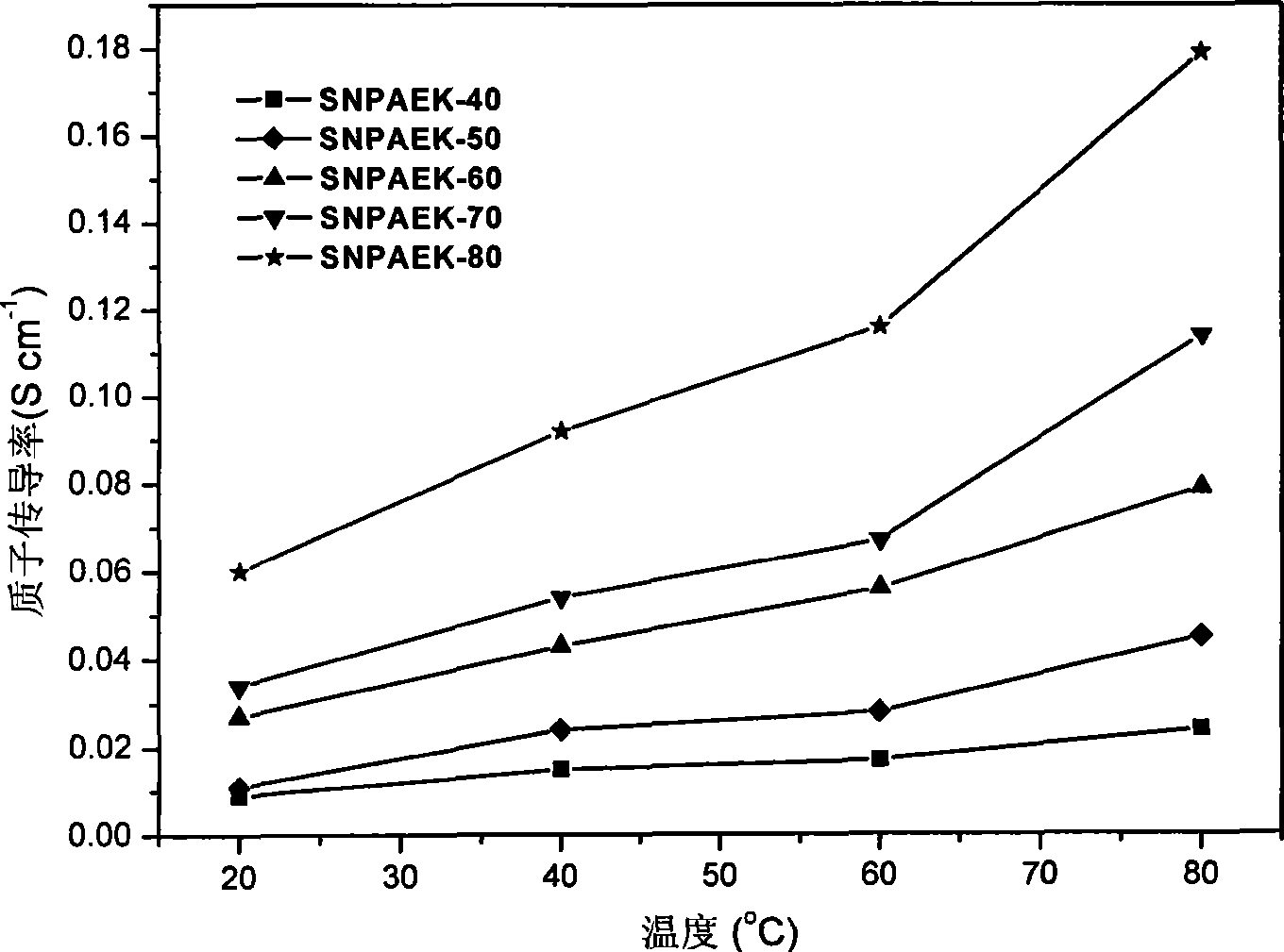 Side chain type sulphonation polyarylether ketone based on naphthalene ring and preparation thereof