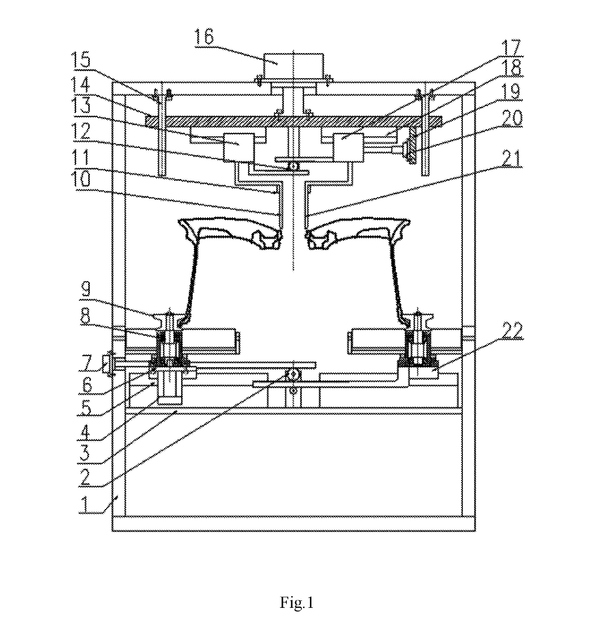 Device for removing burrs from riser of aluminum alloy wheel