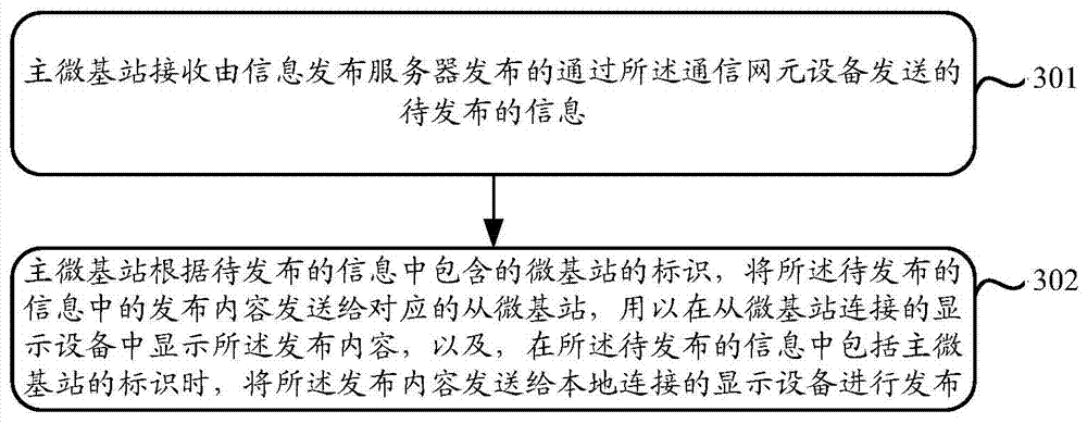 Information publishing system and information publishing method on basis of micro base stations