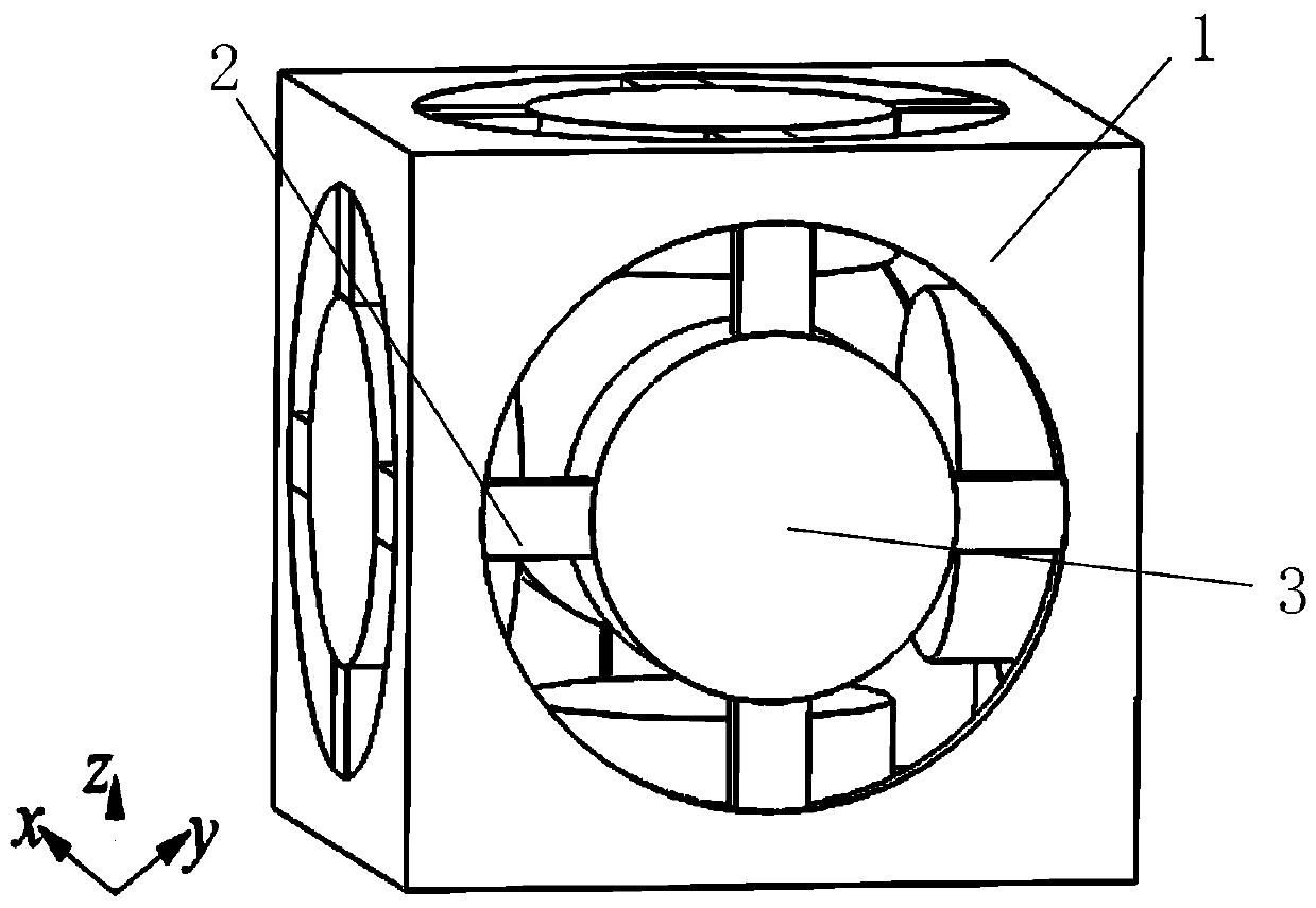 Three-dimensional face-centered cubic seismic metamaterial with low-frequency seismic reduction characteristic