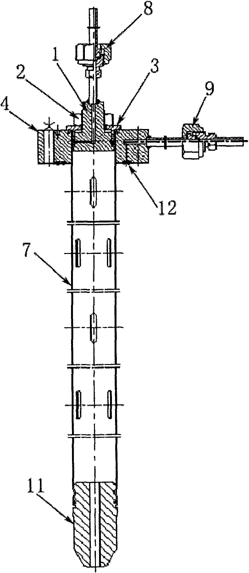 Material irradiation monitoring vertical channel of pool type reactor