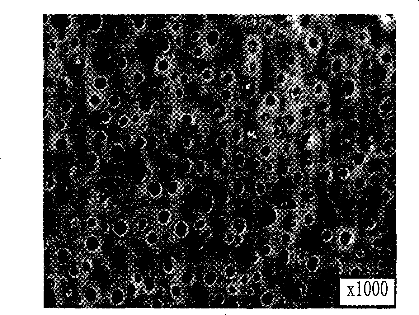 Activated gel state lithium ionic cell polymer electrolyte film, preparation and use thereof