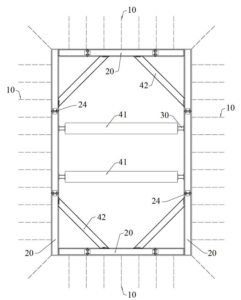 Foundation pit enclosure structure capable of realizing supporting while excavating and foundation pit excavating method