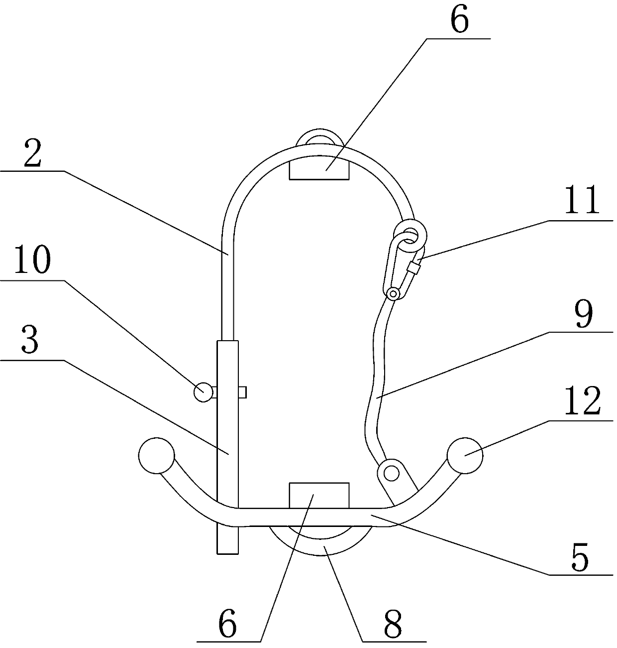 Fall protection device beneficial for pole climbing or tree climbing operation
