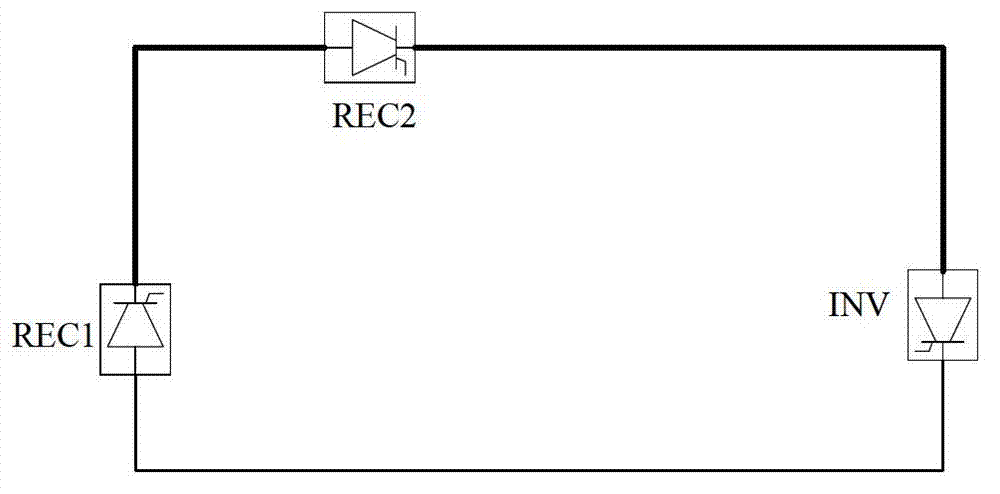 Electromechanical transient model for cascade connection type multi-terminal direct current power transmission system and inter-station coordination method