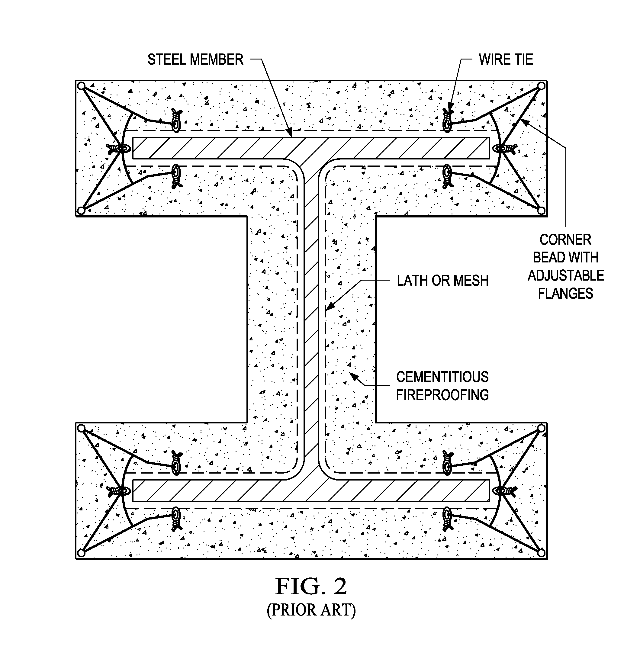 Self-aligning, double wire corner bead for fireproofing structural steel member and method of using same