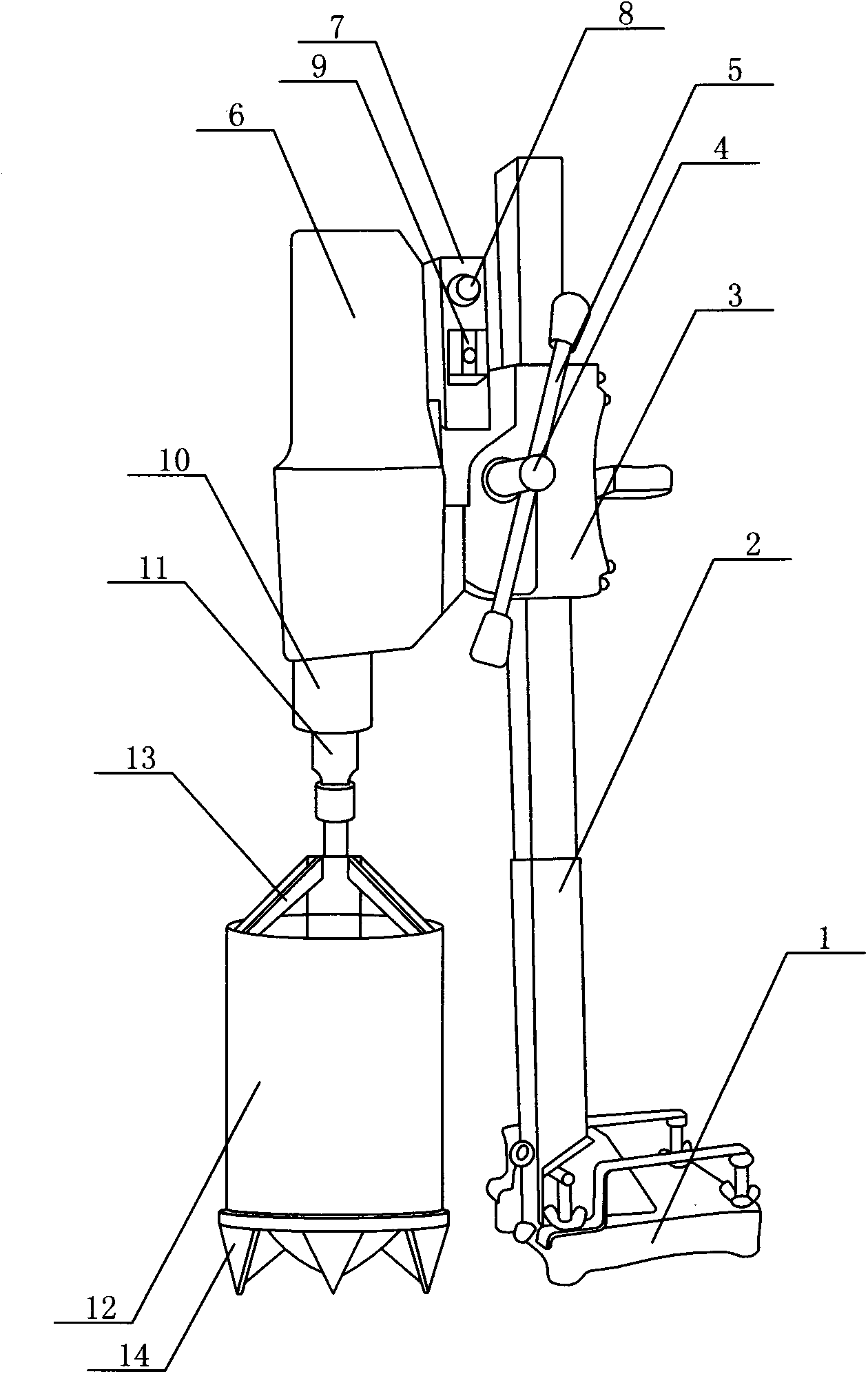 Drilling sampling device and use method