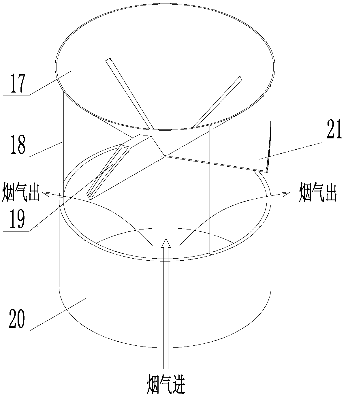 Device and method for spraying, cooling and eliminating white smoke in desulfurization tower of thermal power plant