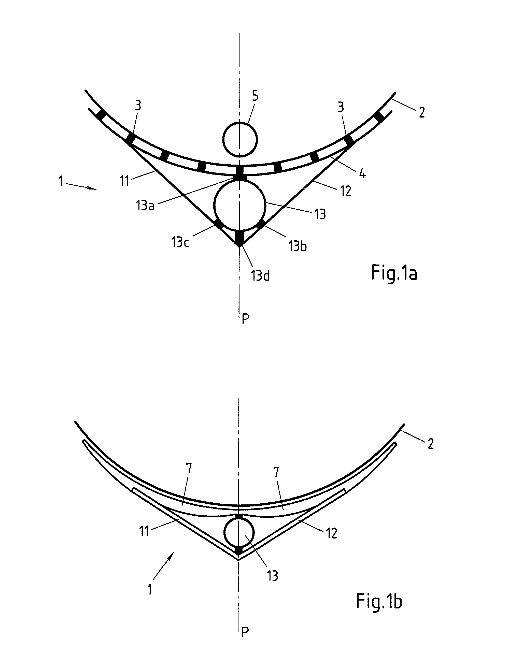 Supporting Device for a Curved Mirror
