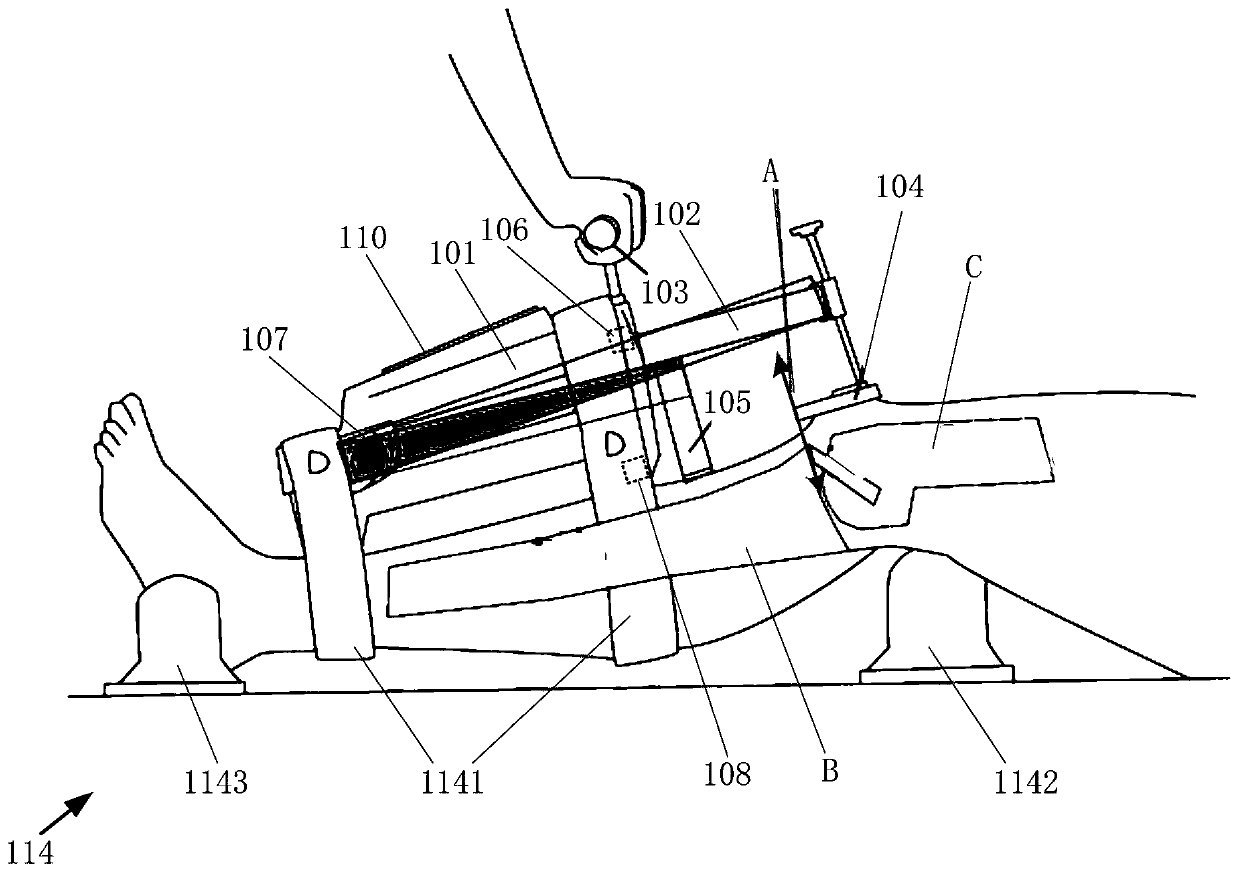 Knee joint ligament injury assessment device and method thereof