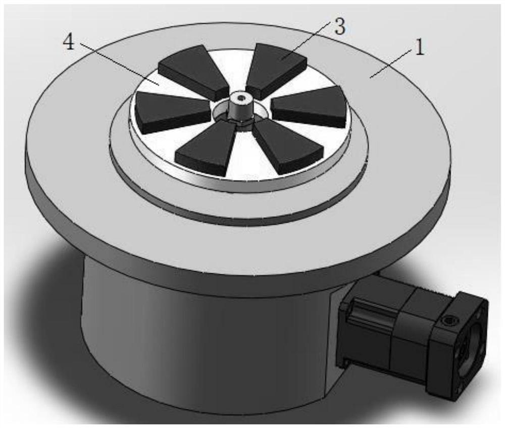 Round plane magnetron sputtering target with rotary magnetic poles