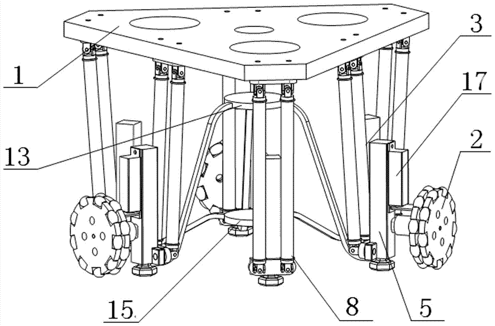 Wheel leg type 3-PUU parallel mobile robot
