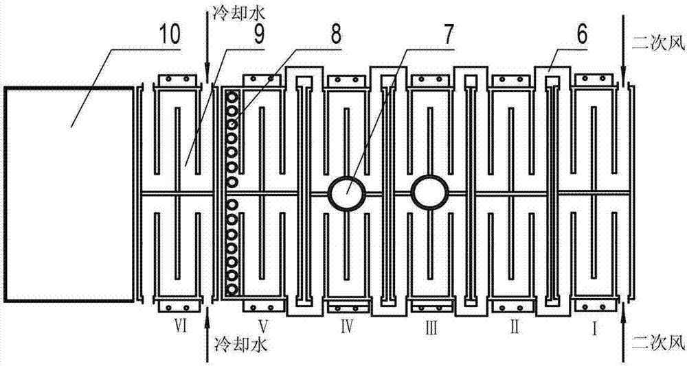 Novel furnace top cooling device for oxygen-enriched side copper blowing smelting furnace