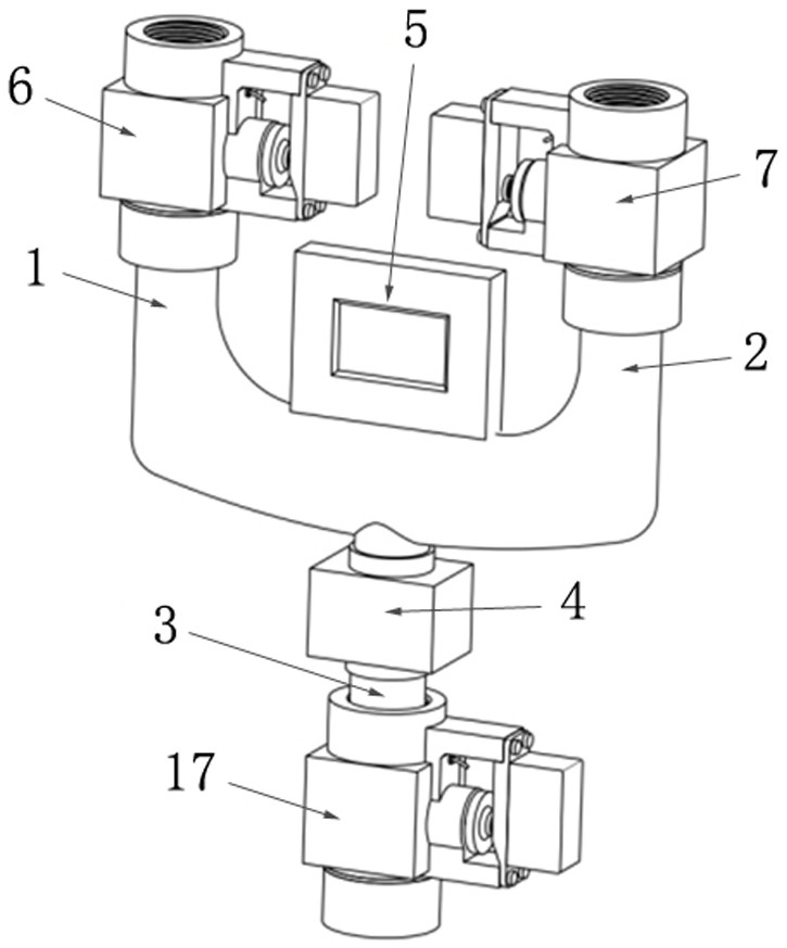 Intelligent liquid temperature and flow double-control mixer