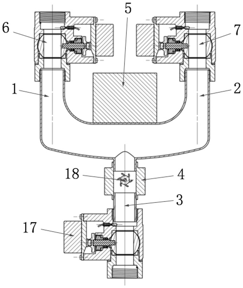 Intelligent liquid temperature and flow double-control mixer