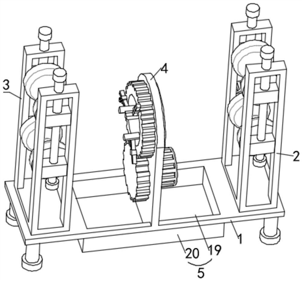 Quick cleaning device for cement on surface of building frame erecting steel pipe