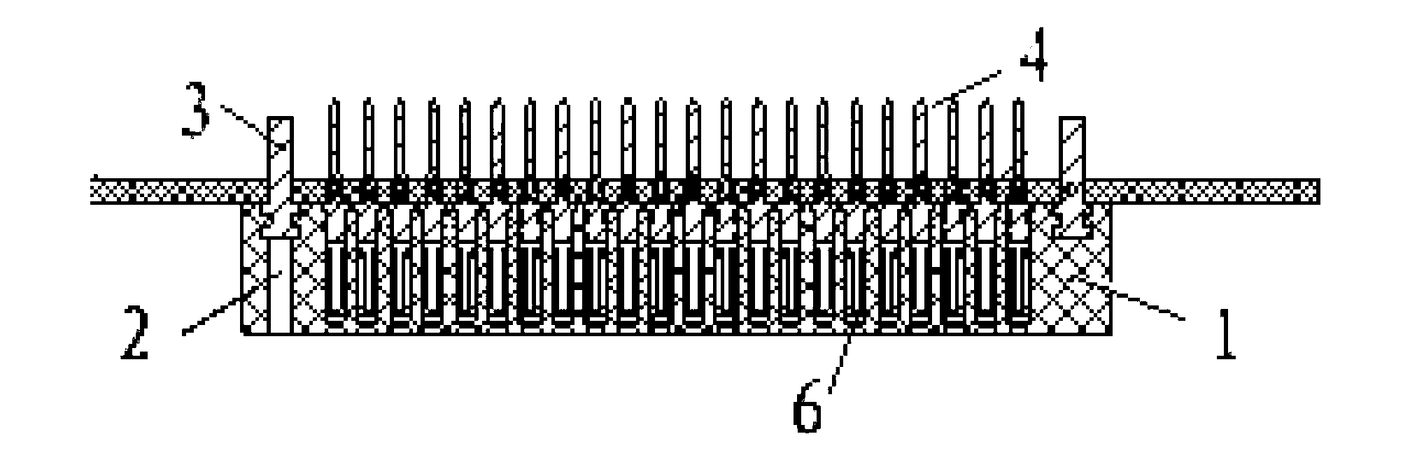 Printed circuit board press-in connection-type rectangular connector