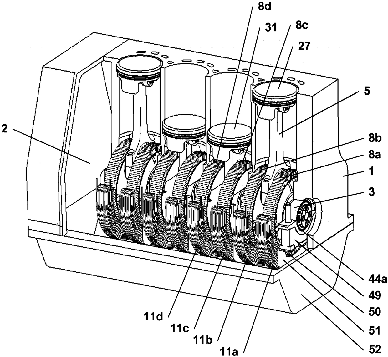 Systems with reciprocating piston engines