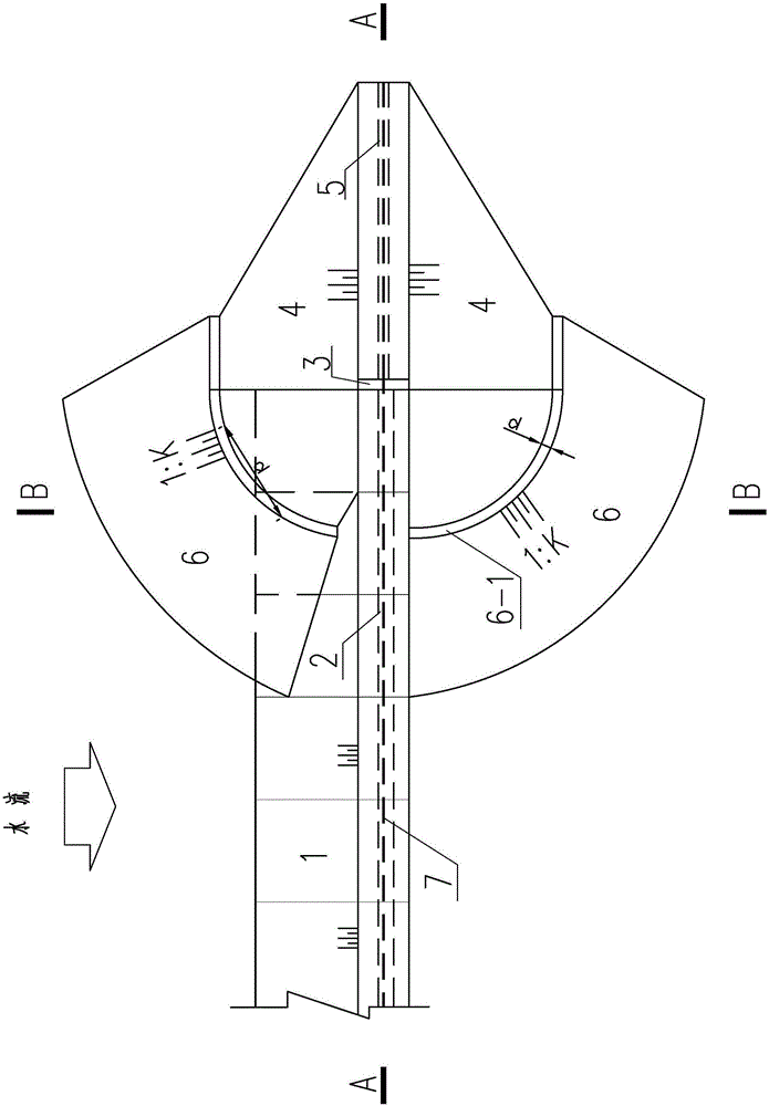 Concrete dam and earth and rockfill dam mixed dam type structure and construction method
