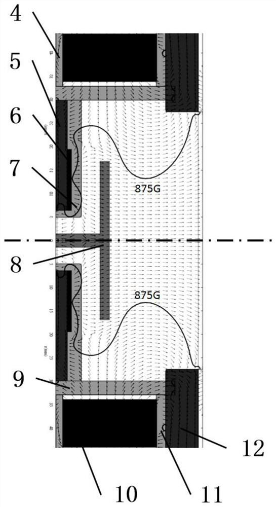 A circular plate antenna crossed magnetic field microwave electron cyclotron resonance ion thruster