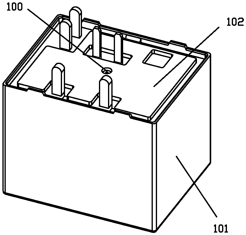 Ventilation hole structure for rainproof type relay