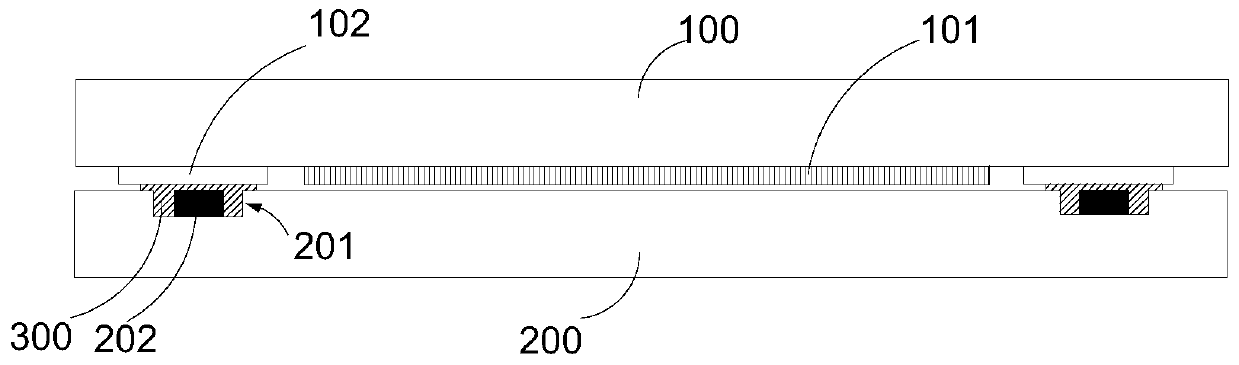 Display panel packaging structure, display panel and display device