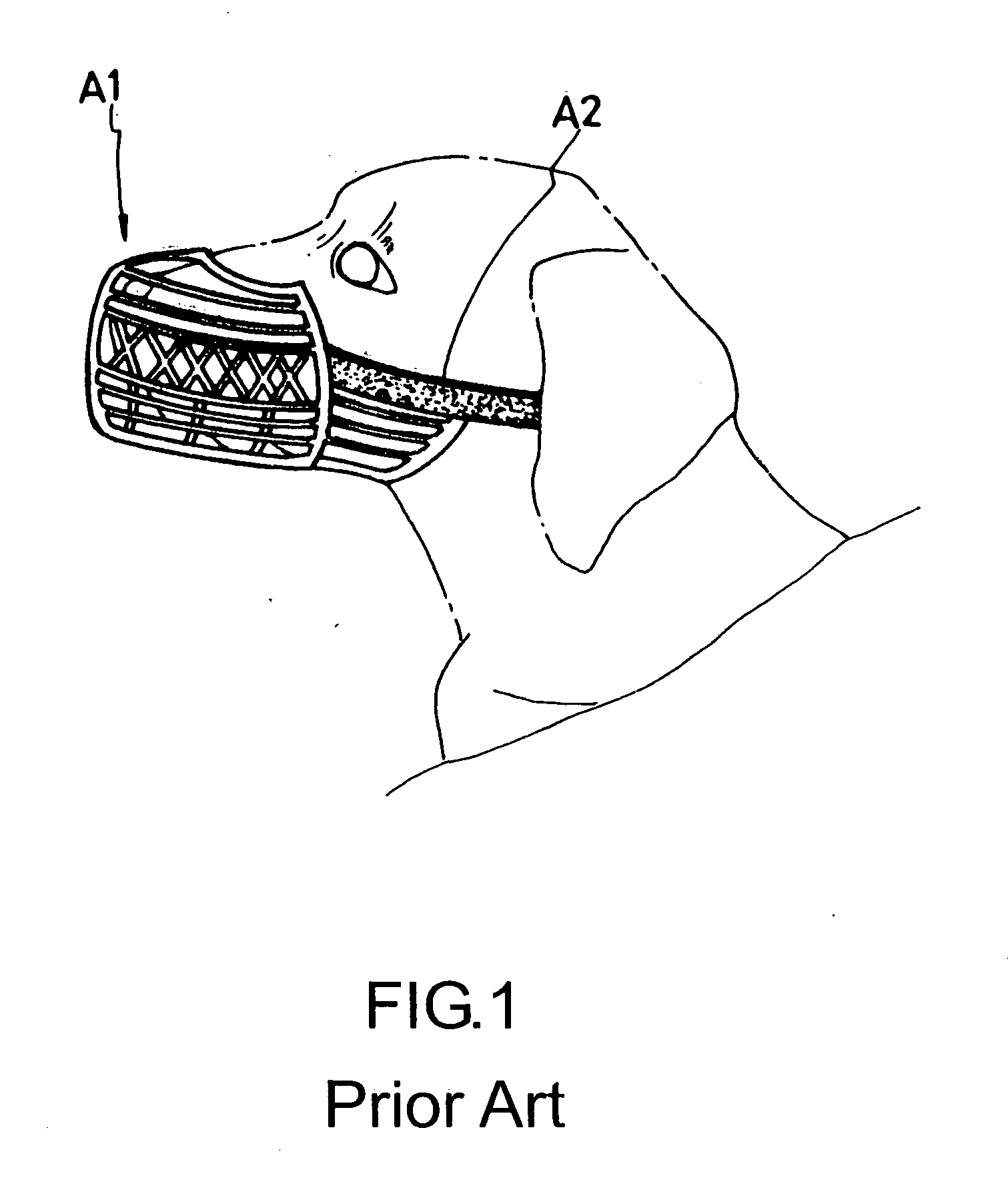 Functional dog muzzle strap structure