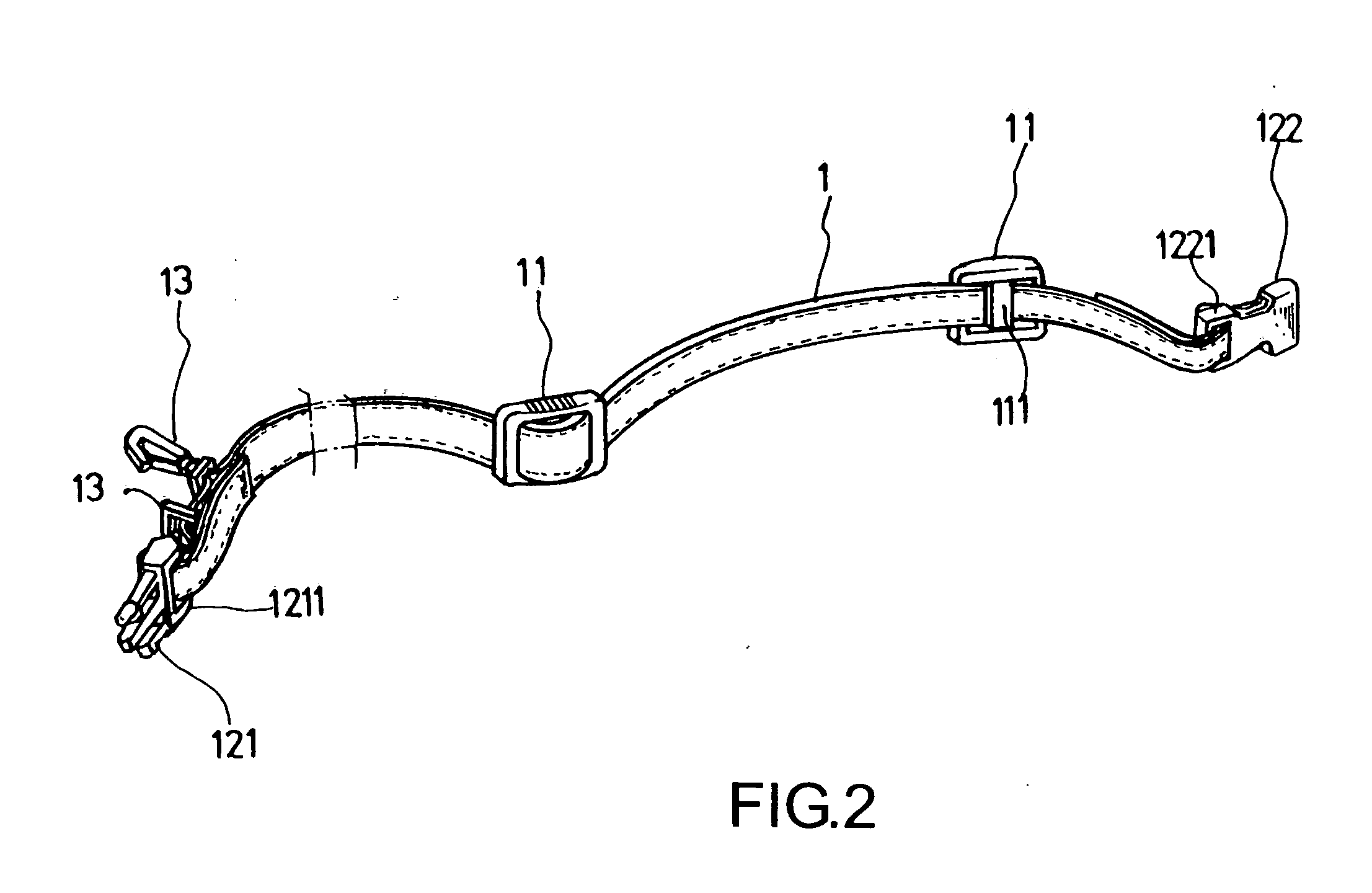 Functional dog muzzle strap structure