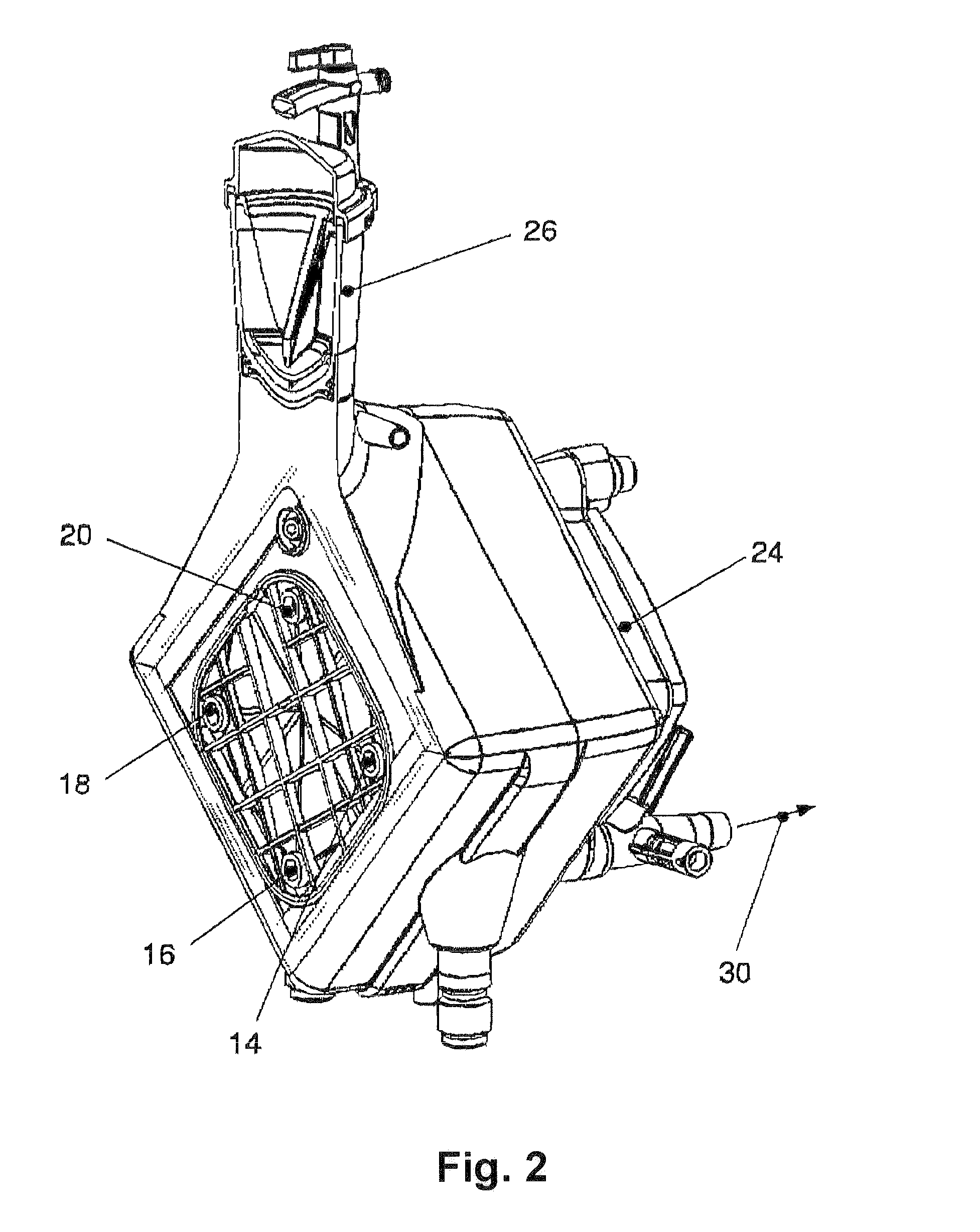 Device for handling blood in extracorporeal blood circulation