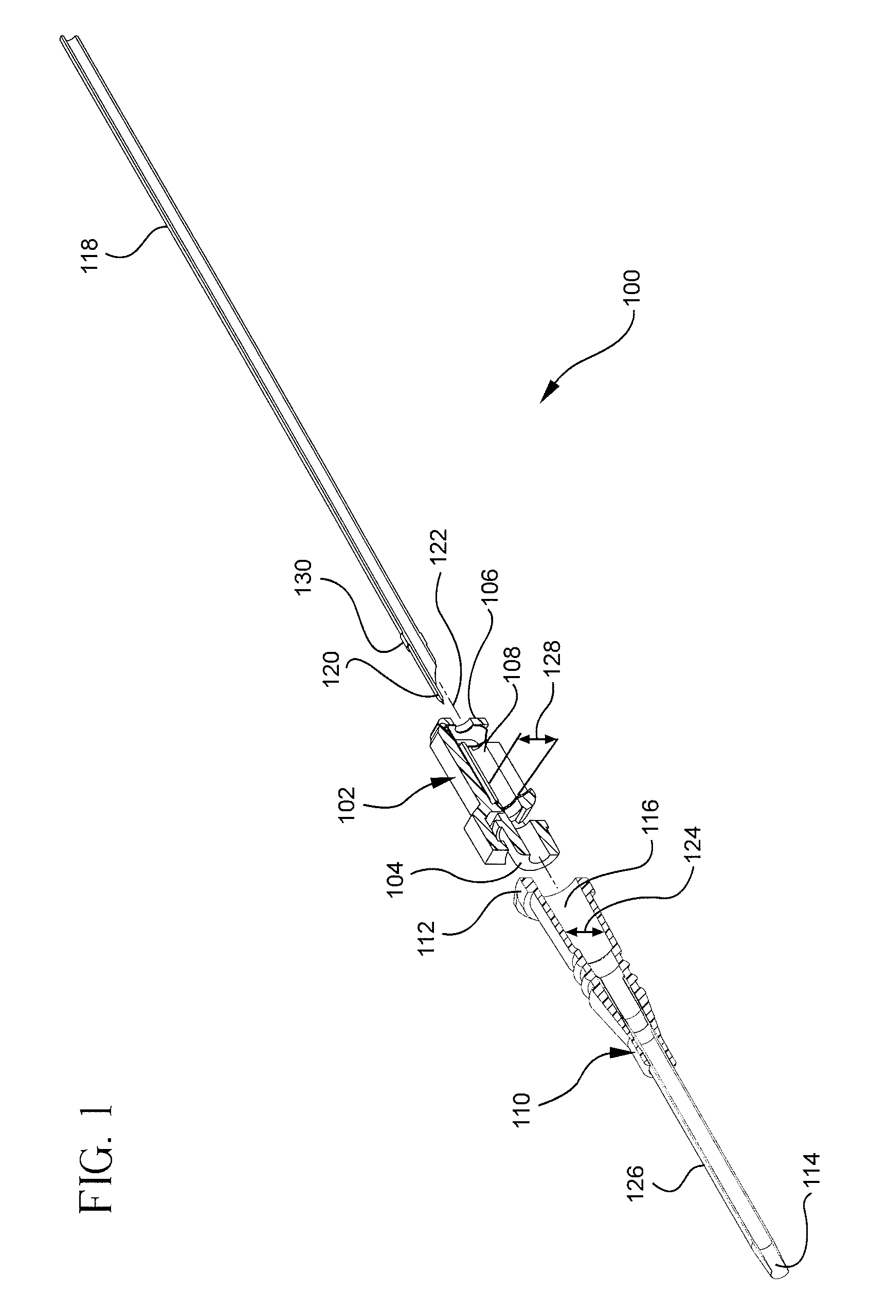 Catheter insertion device with automatic safety barrier