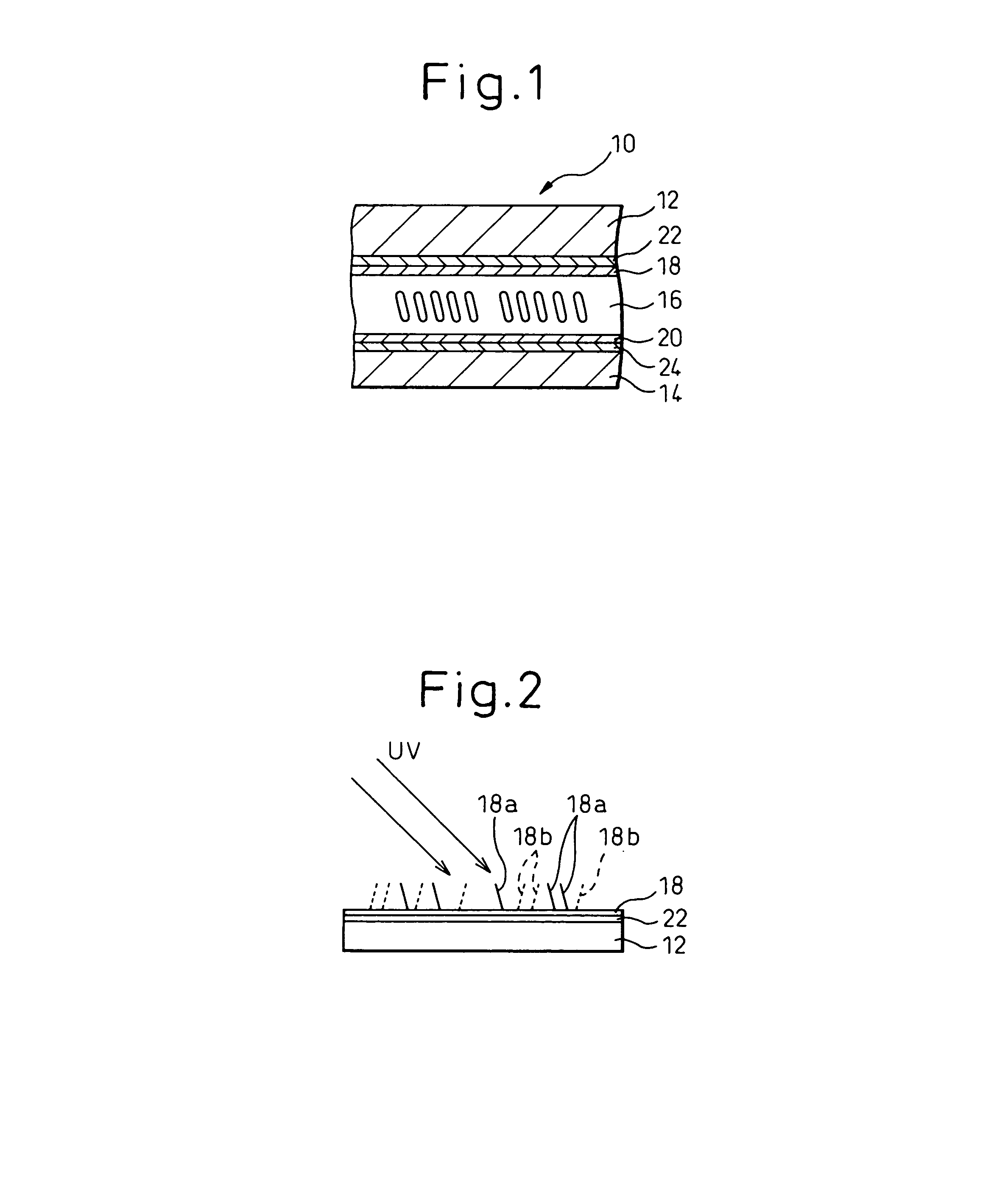 Liquid crystal display device with alignment layer including a diamine component and treated by UV irradiation