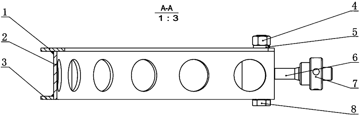 A positioning device for a manhole cover plate of a voltage stabilizer of a nuclear power unit