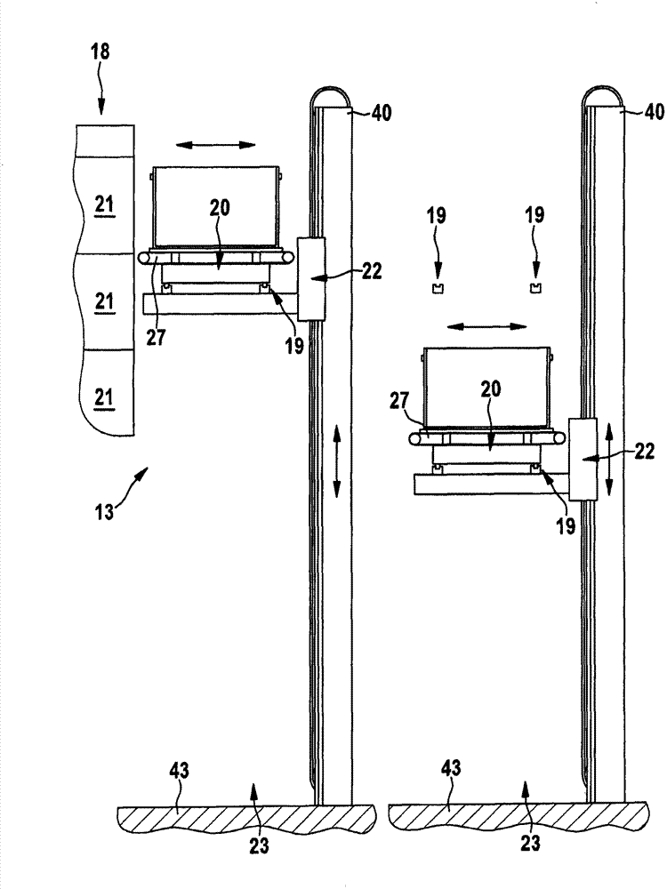 Device for producing, storing and transporting products from the tobacco processing industry