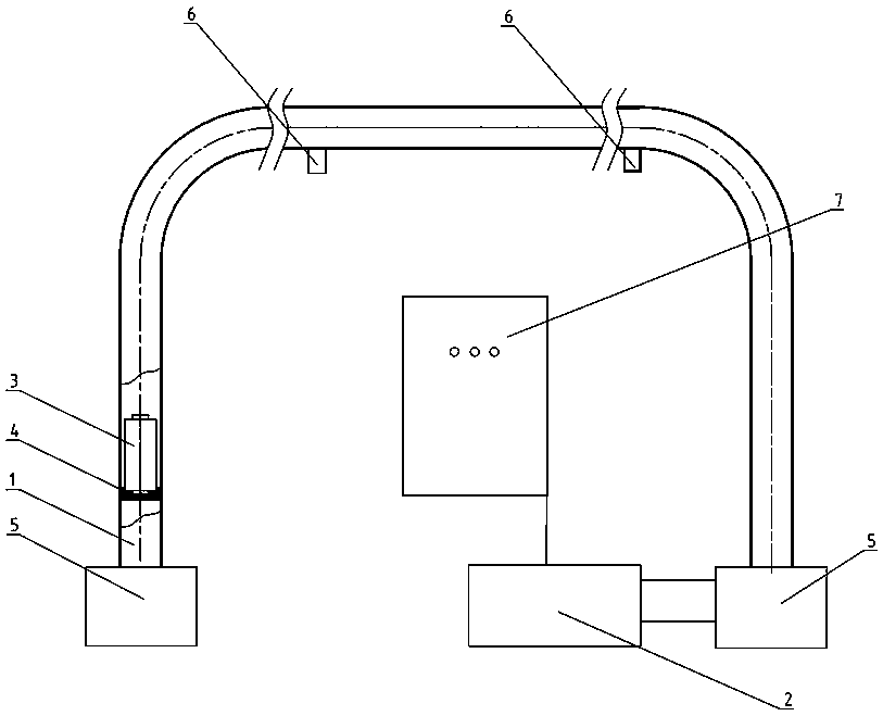 A material pneumatic conveying system driven by a single piston sheath