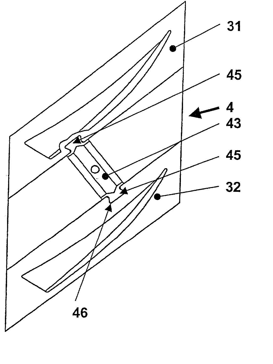 Fixation device for blading of a turbo-machine