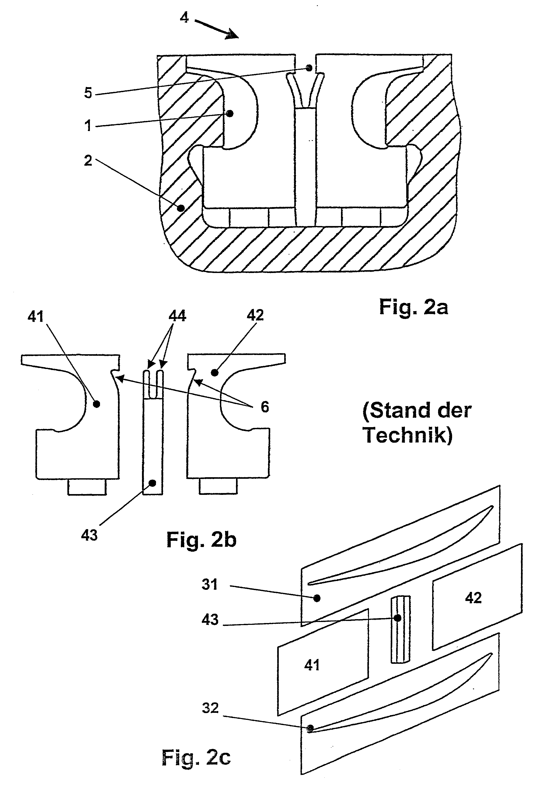 Fixation device for blading of a turbo-machine