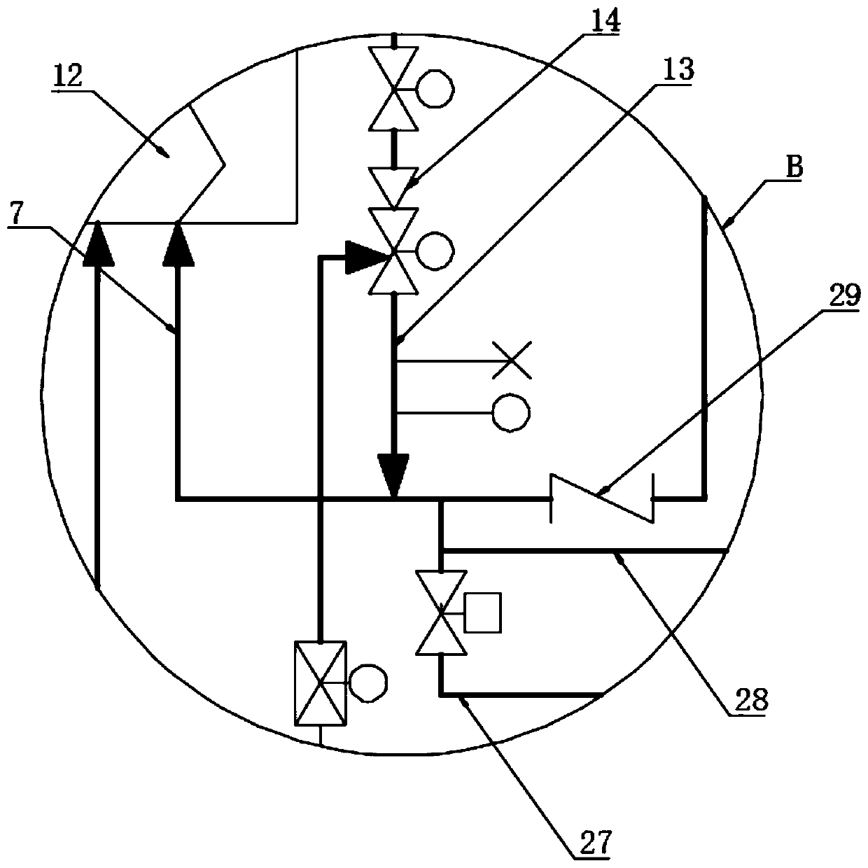 Heat supply steam residual pressure gradient utilization system applied to coal-fired heat supply unit