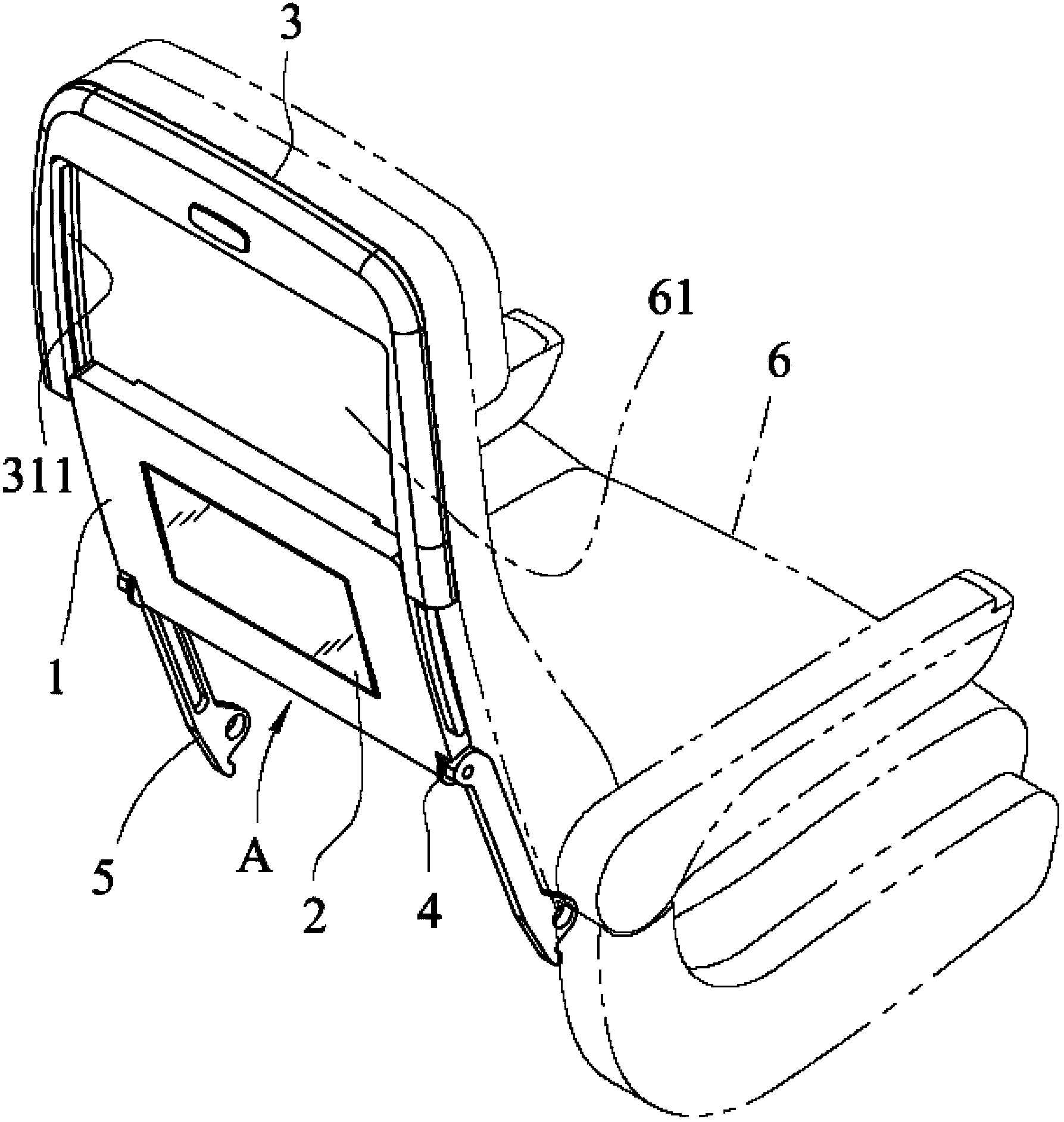 Dining table device with chair back