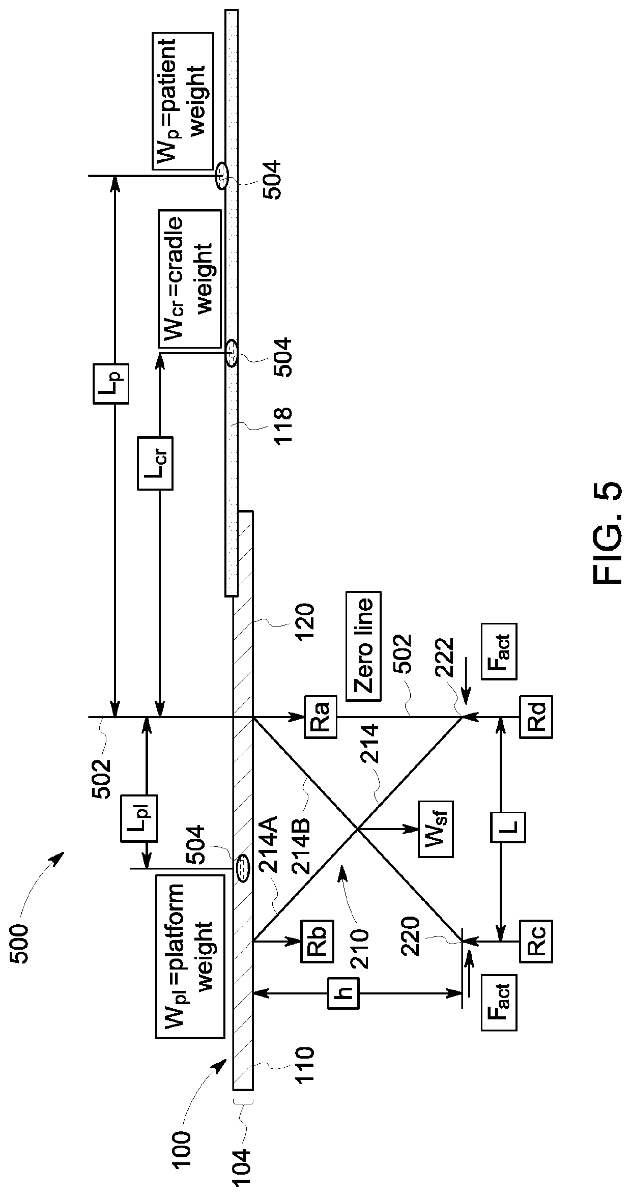 Patient table and patient weight measuring system