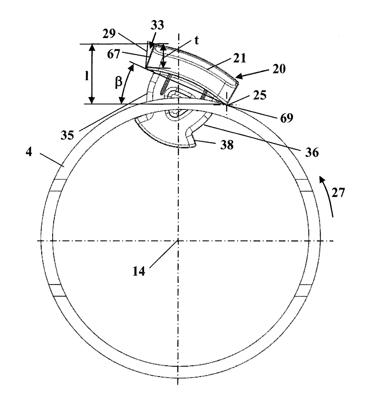 Arrangement of housing and guide tube and handheld work apparatus having said arrangement