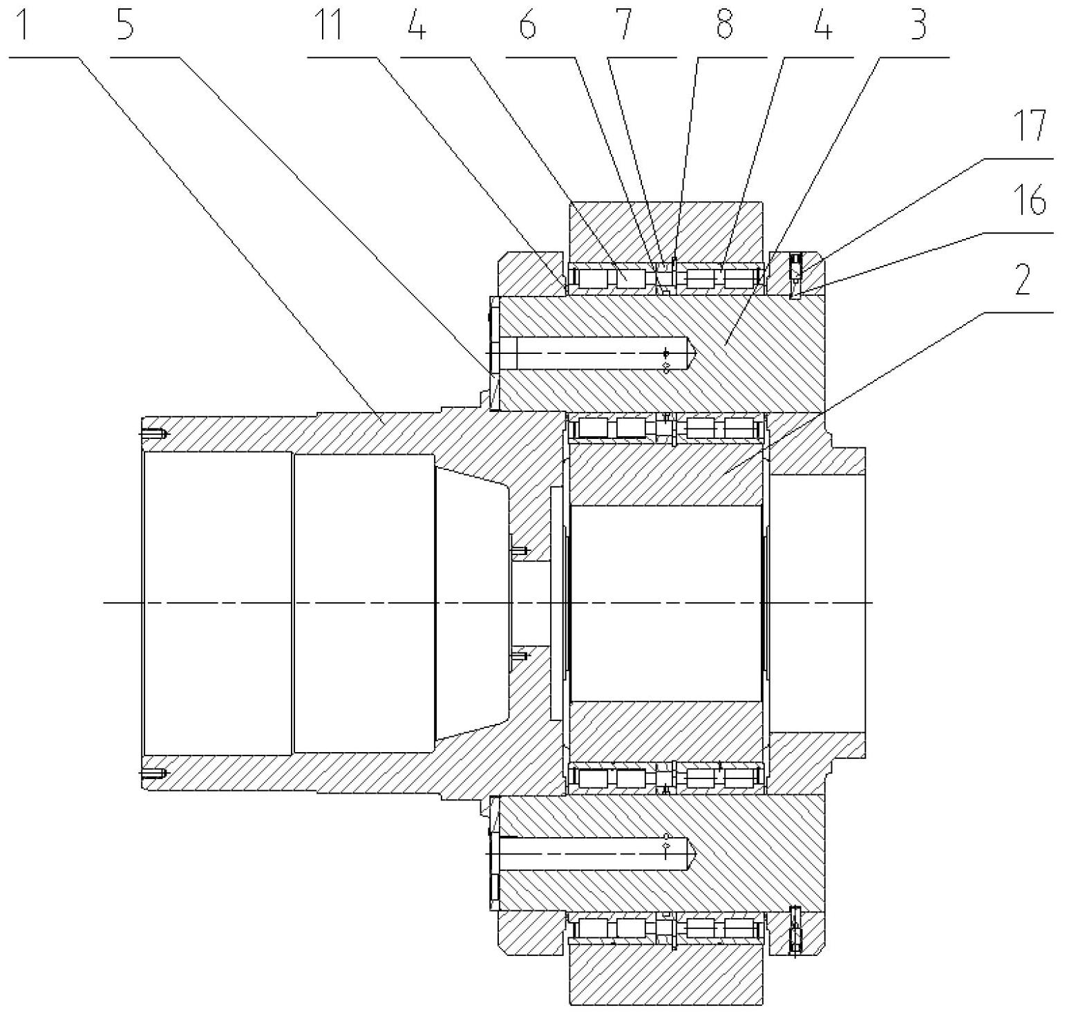 Planet bearing lubricating device in gear box