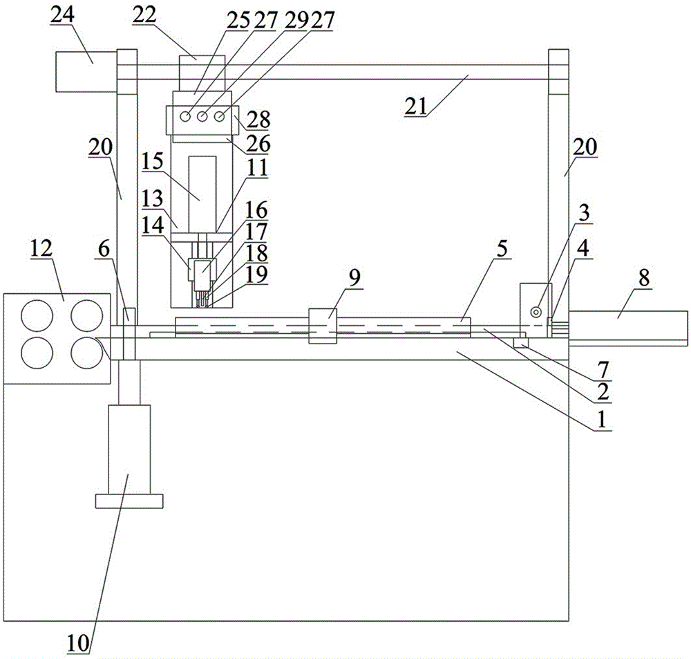 A fully automatic plate two-dimensional drilling device and its processing method