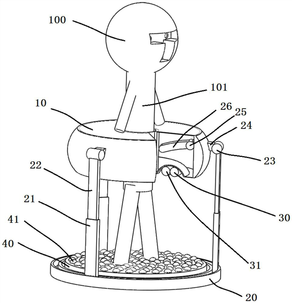 A protective device for an omnidirectional motion platform